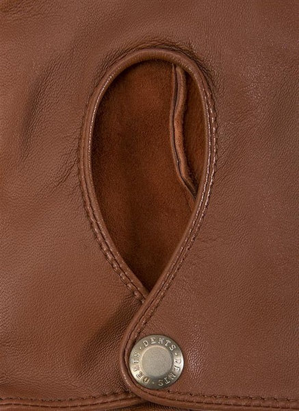 DENTS Thruxton Leather Driving Gloves - Ladies - Cognac - Image 4