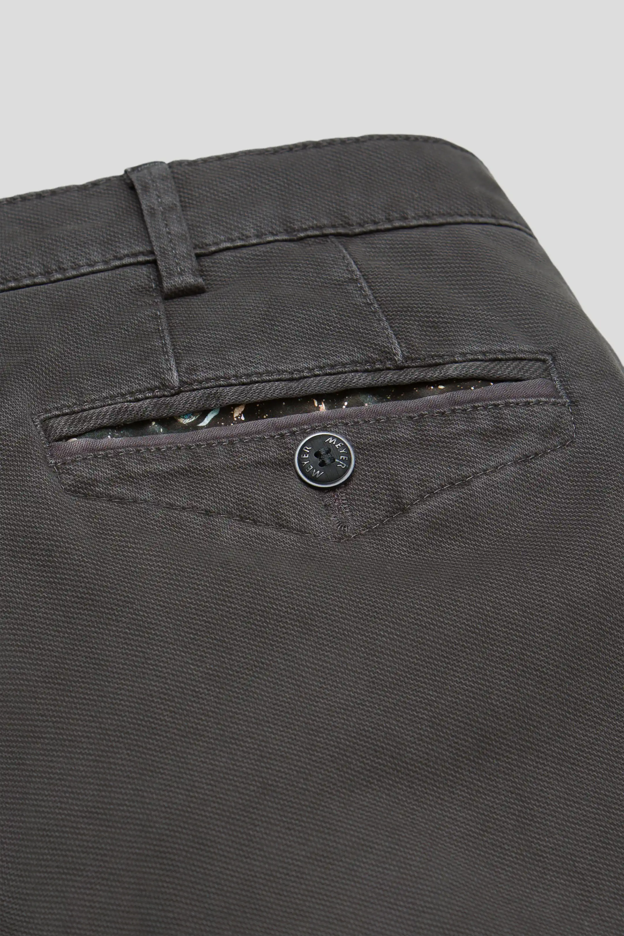 40% OFF - MEYER Chicago Trousers - 5613 Fine Micro Cotton Chinos - Mid Grey - Size: 36 REGULAR - Image 4