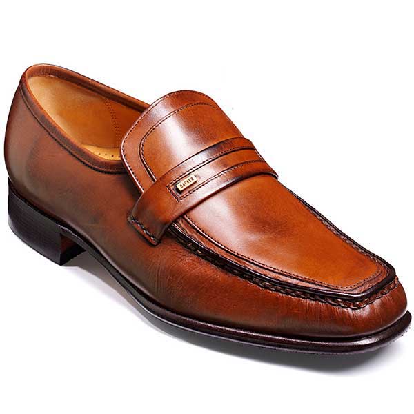 40% OFF BARKER Wesley Shoes - Mens Moccasins - Chestnut Calf  - Size: UK 7