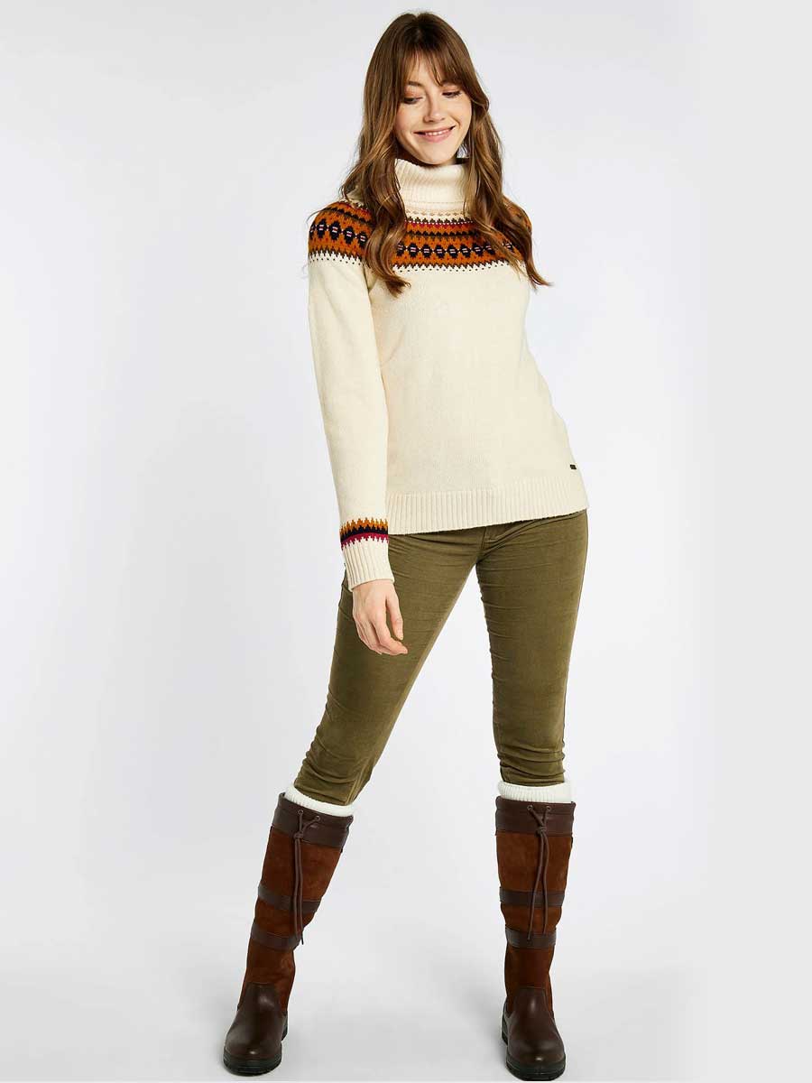 40% OFF - DUBARRY Riverdale Fair Isle Knitted Sweater - Women's - Chalk - Size: UK 16 - Image 3