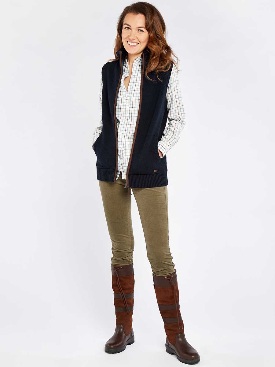 DUBARRY Sheedy Wool Blend Knit Gilet - Women's - Navy - Image 4