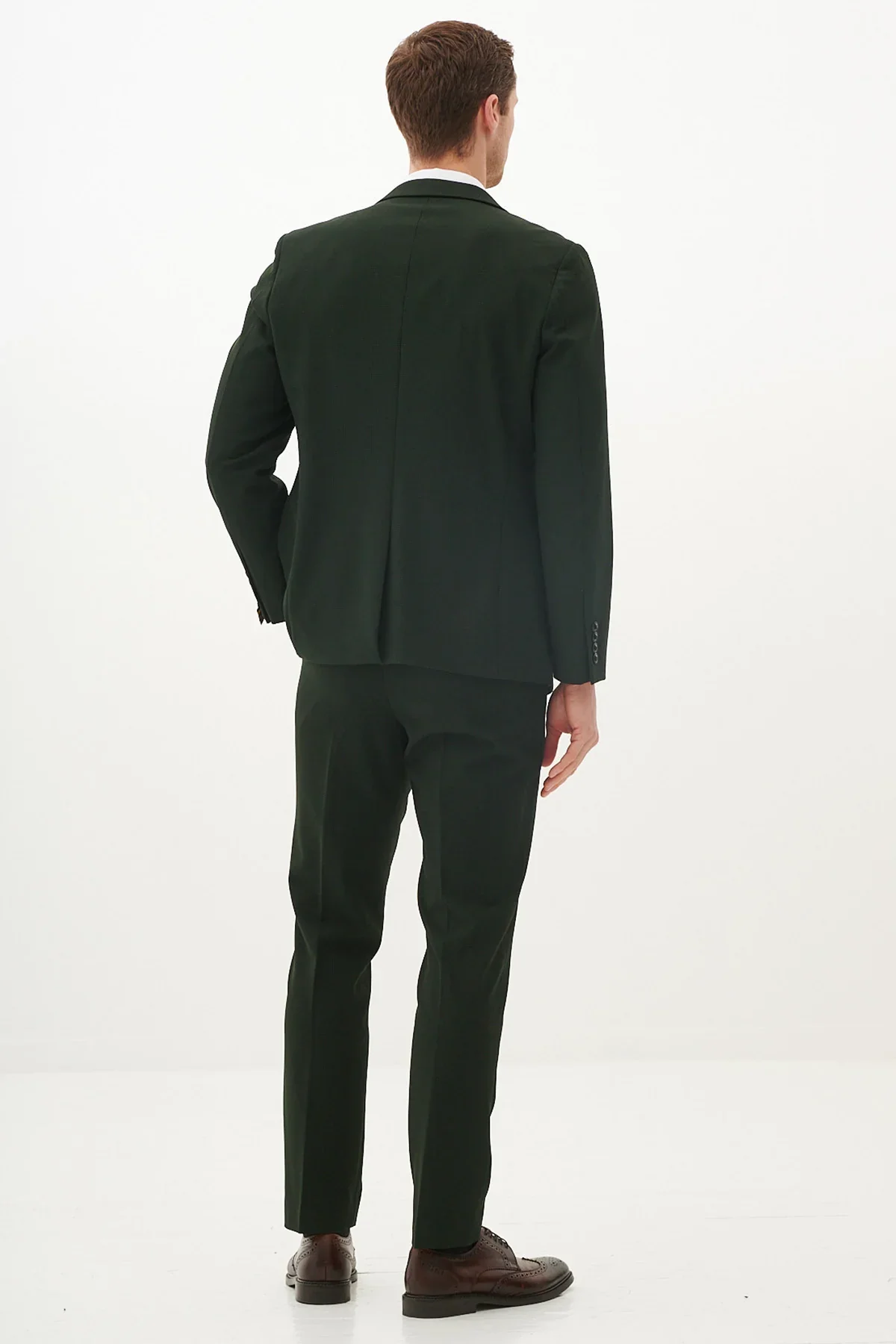 50% OFF - MARC DARCY Bromley Blazer - Mens Slim Fit - Olive Green Check - Size: 40 Regular - Image 9