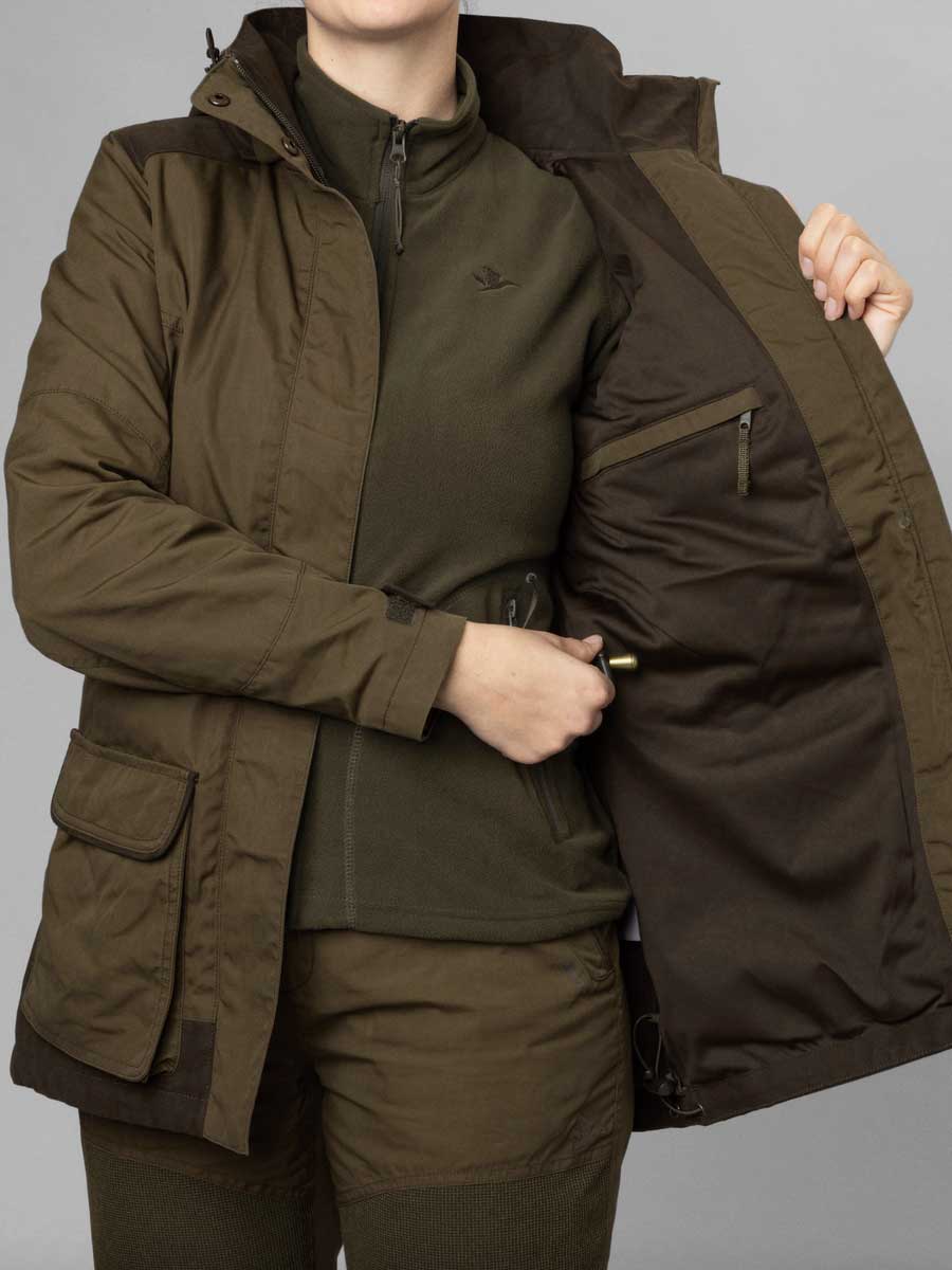 40% OFF - SEELAND Key Point Kora Waterproof Jacket - Ladies - Pine Green / Grizzly Brown - Size: UK 14 (EU 42) - Image 5