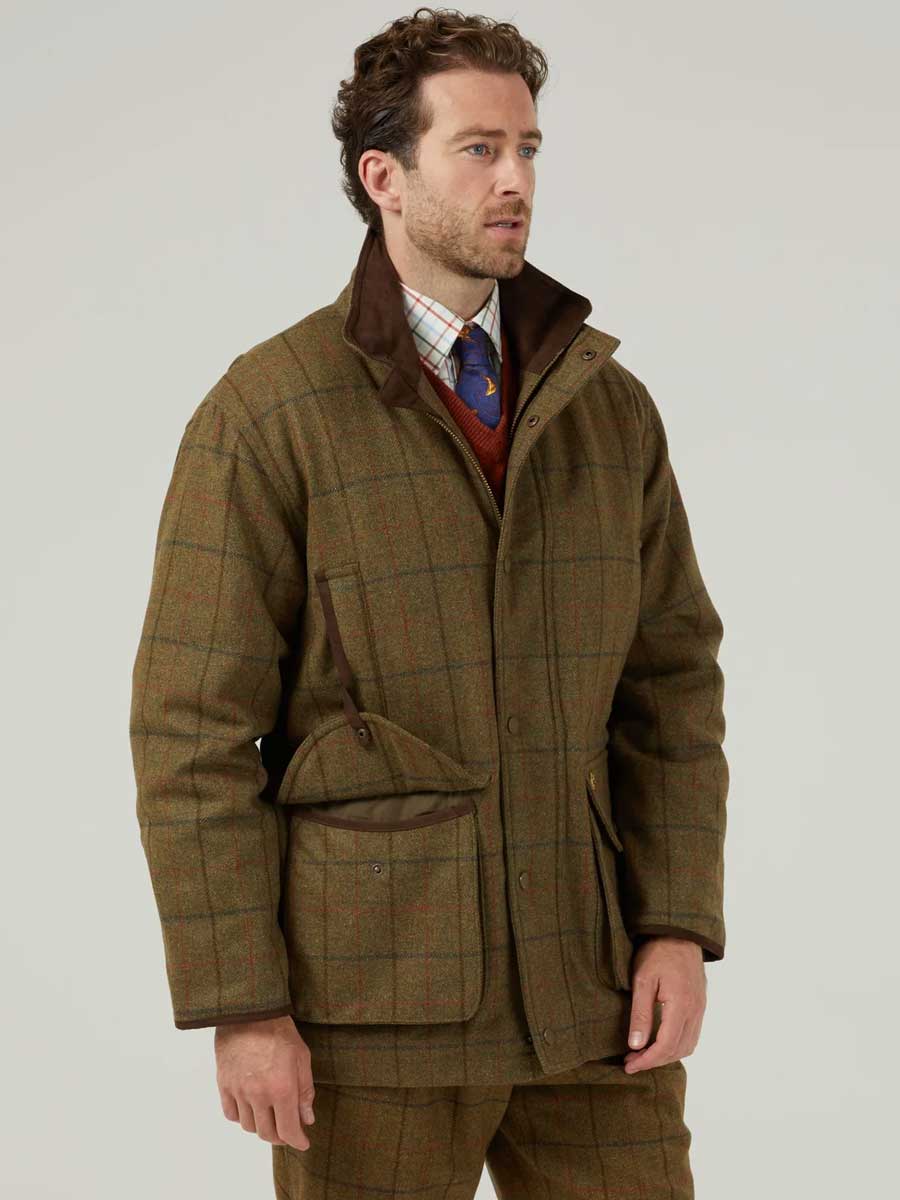 ALAN PAINE Combrook Mens Shooting Field Coat - Thyme - Image 6