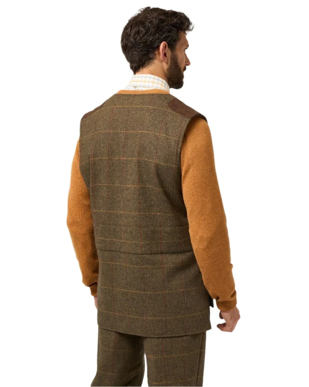 ALAN PAINE Combrook Mens Shooting Waistcoat - Teak - Image 3