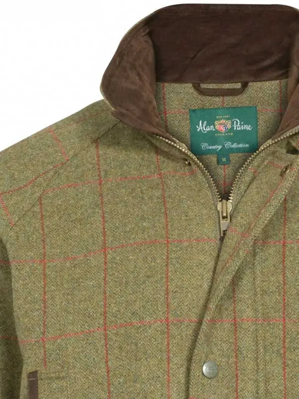 ALAN PAINE Combrook Mens Shooting Field Coat - Sage - Image 3