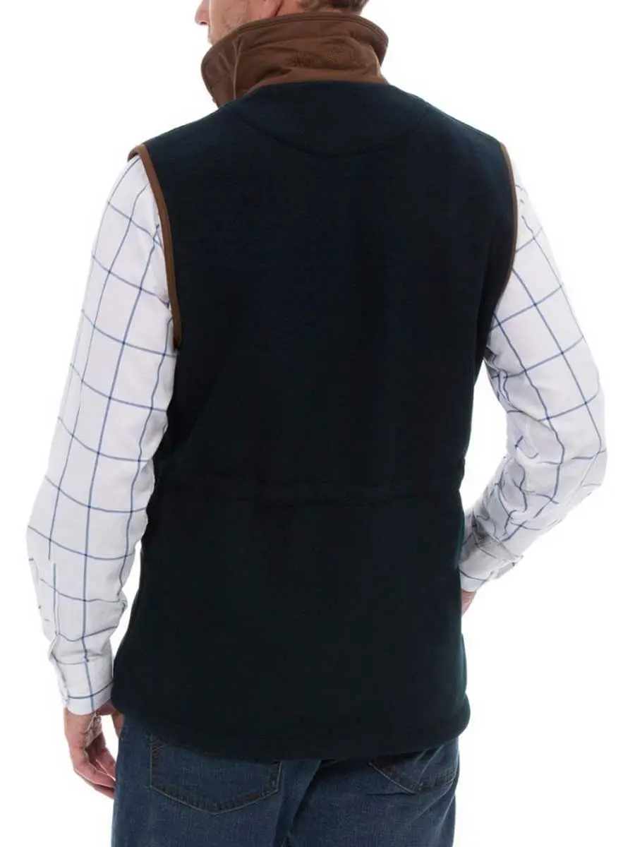 ALAN PAINE Aylsham Mens Fleece Gilet - Dark Navy - Image 4