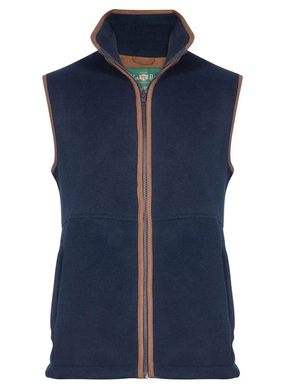 ALAN PAINE Aylsham Mens Fleece Gilet - Dark Navy - Image 5