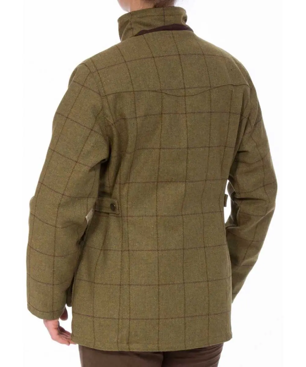 ALAN PAINE Rutland Shooting Coat - Ladies Tweed Waterproof - Lichen - Image 4