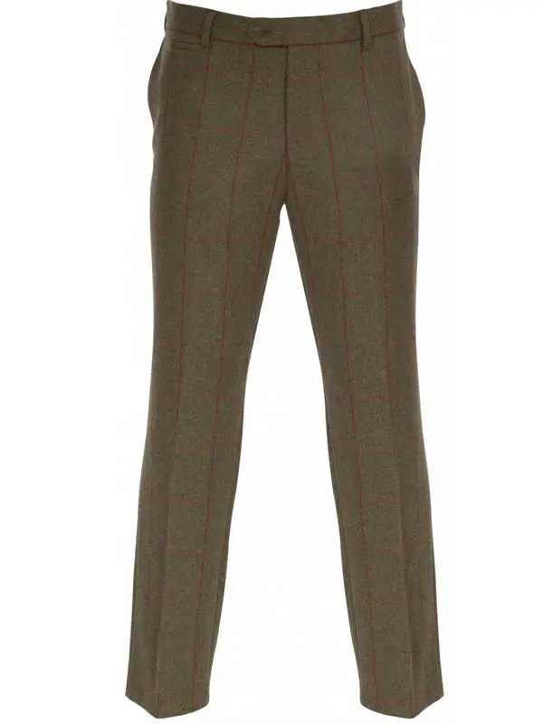 ALAN PAINE Combrook Mens Tweed Trousers - Sage
