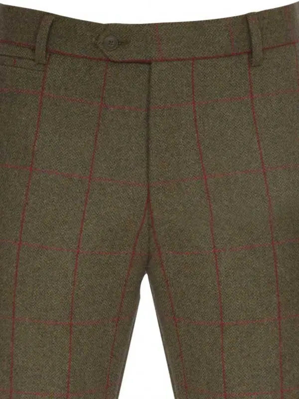 ALAN PAINE Combrook Mens Tweed Trousers - Sage - Image 2