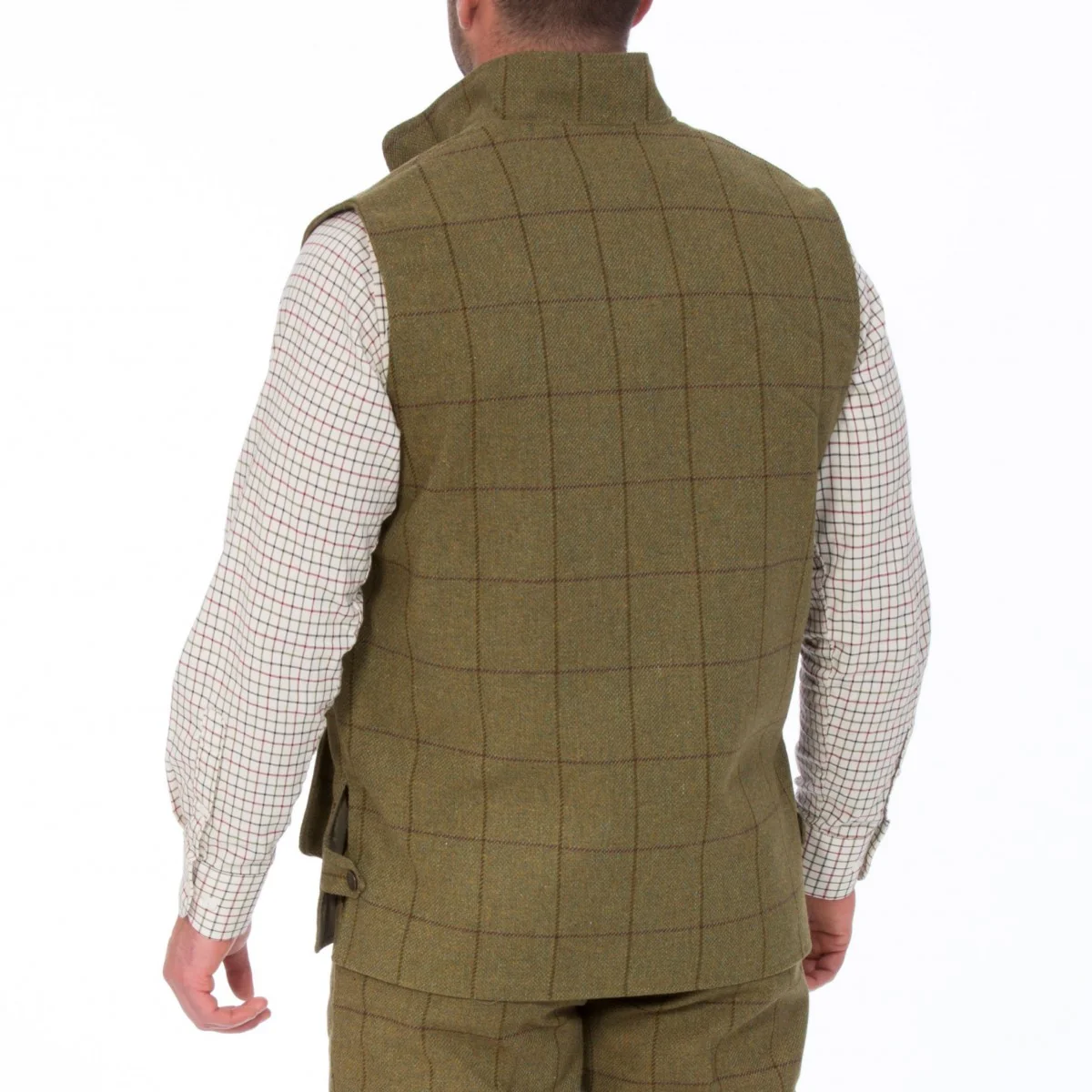 ALAN PAINE Rutland Mens Zip Waistcoat - Lichen - Image 4