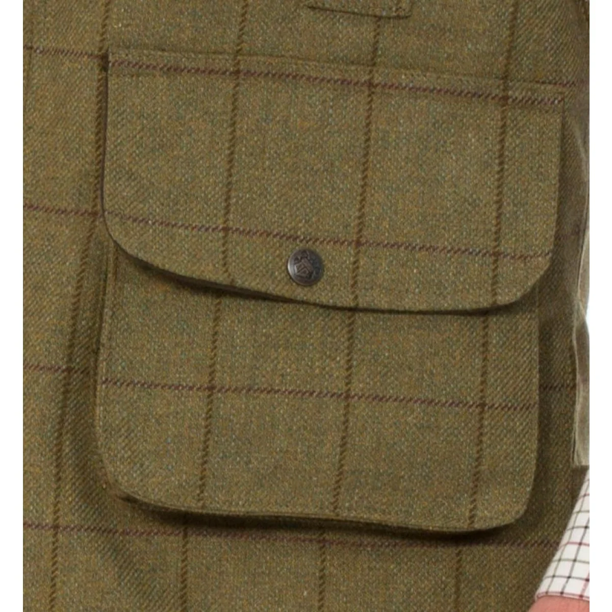 ALAN PAINE Rutland Mens Zip Waistcoat - Lichen - Image 6