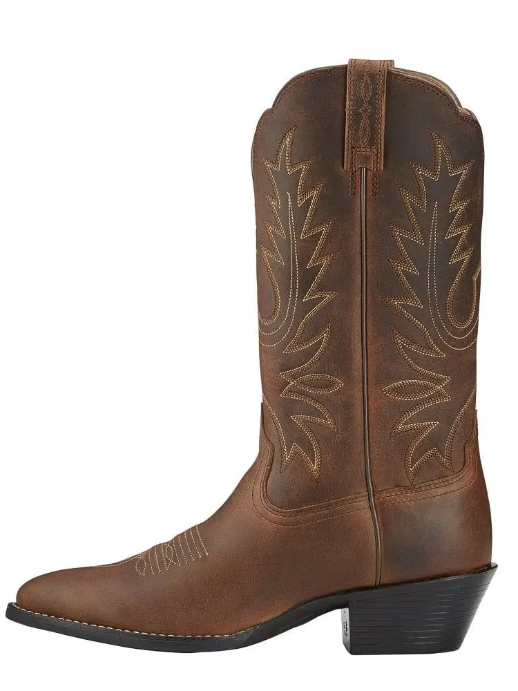ARIAT Heritage Western R Toe Boots - Womens Cowgirl - Distressed Brown - Image 5