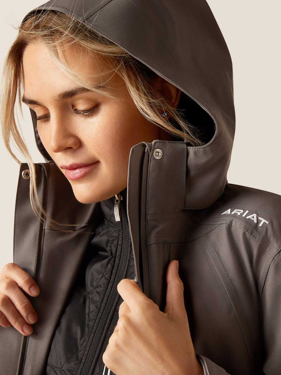 ARIAT Coastal Waterproof Jacket - Women's - Plum Grey - Image 2
