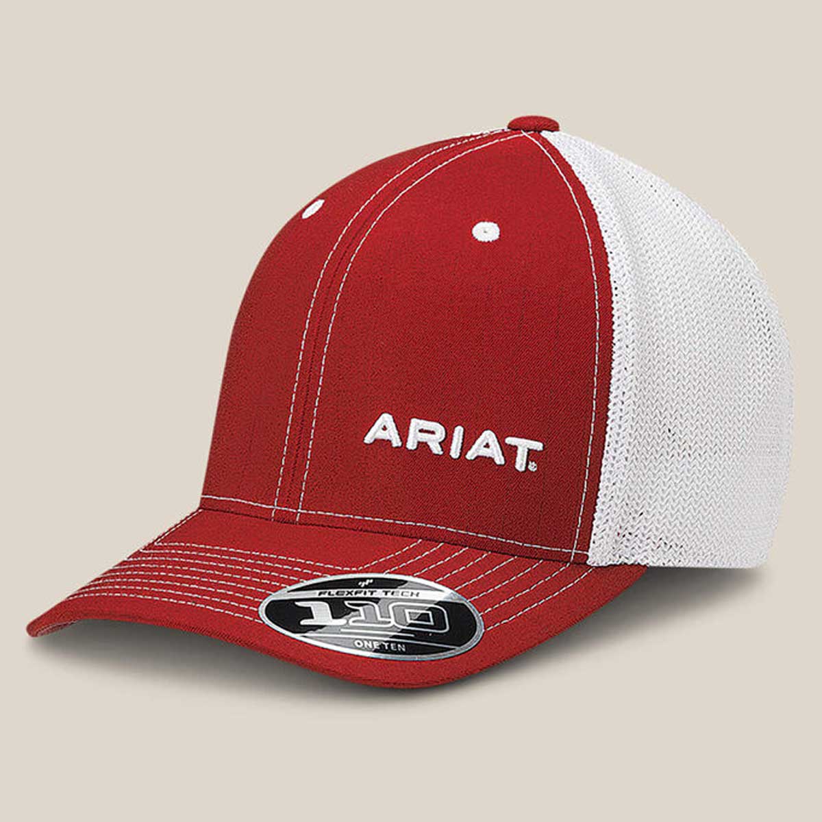 ARIAT Flexfit Logo Trucker Cap - Mens - Red Pinstripe