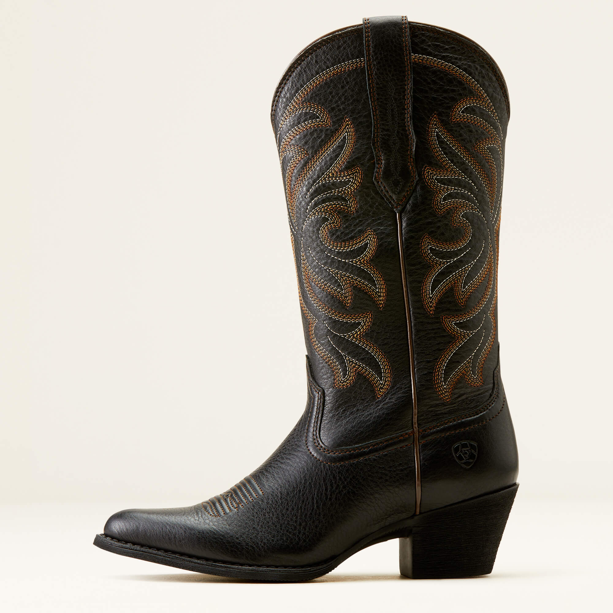 ARIAT Heritage J Toe Stretchfit Western Boots - Womens Cowgirl - Black Deertan - Image 2