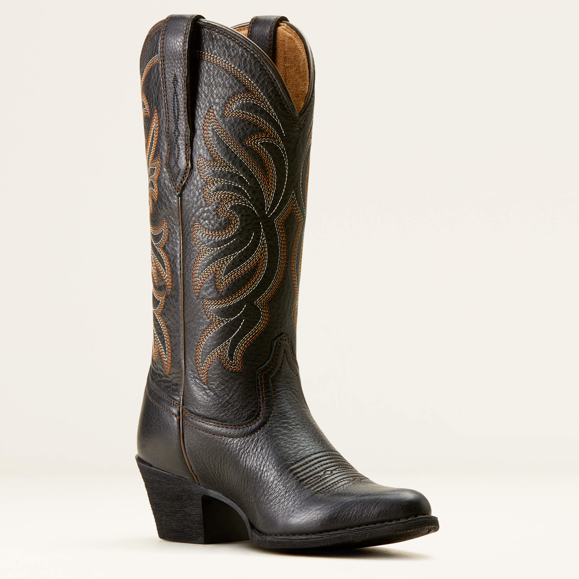 ARIAT Heritage J Toe Stretchfit Western Boots - Womens Cowgirl - Black Deertan - Image 7