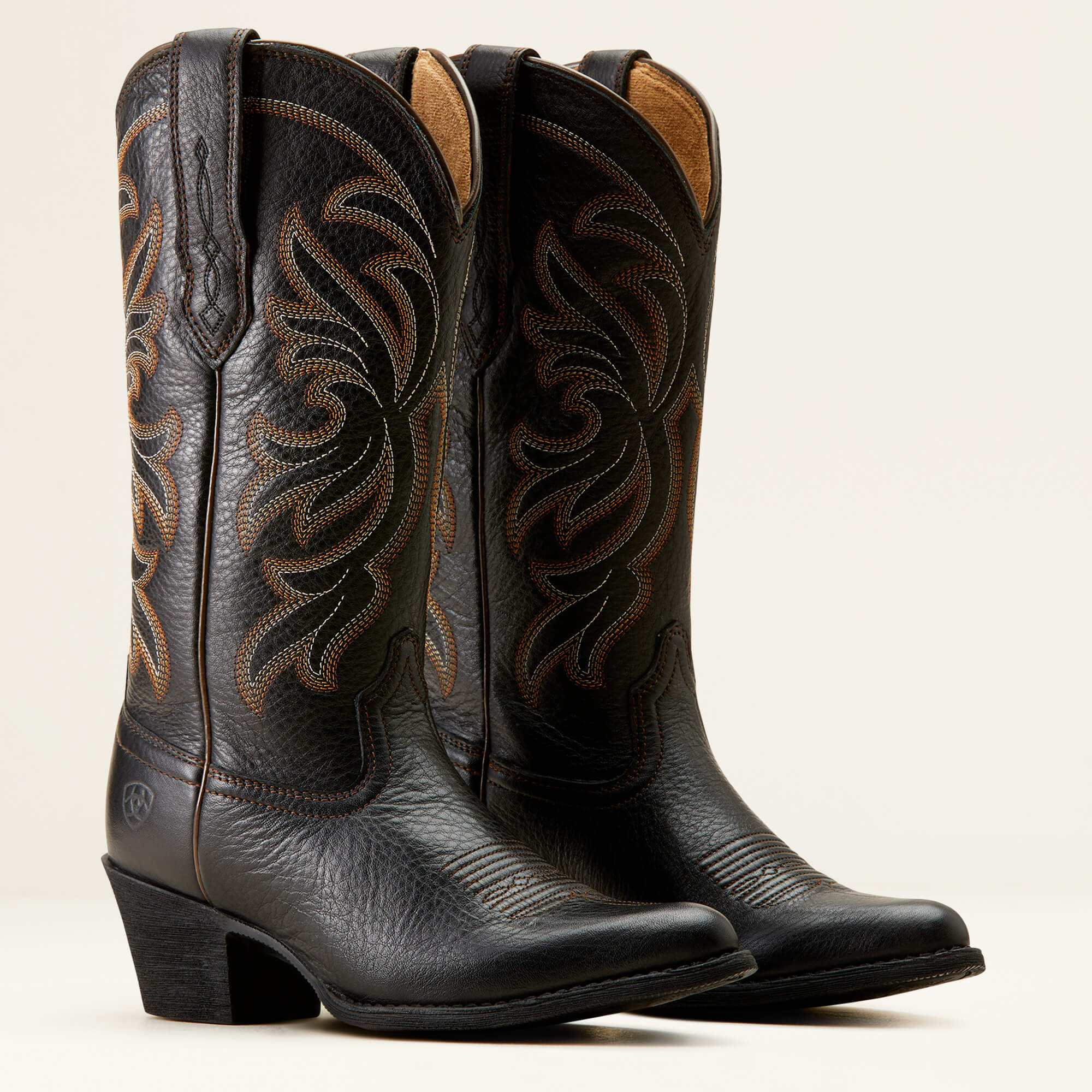 ARIAT Heritage J Toe Stretchfit Western Boots - Womens Cowgirl - Black Deertan - Image 8