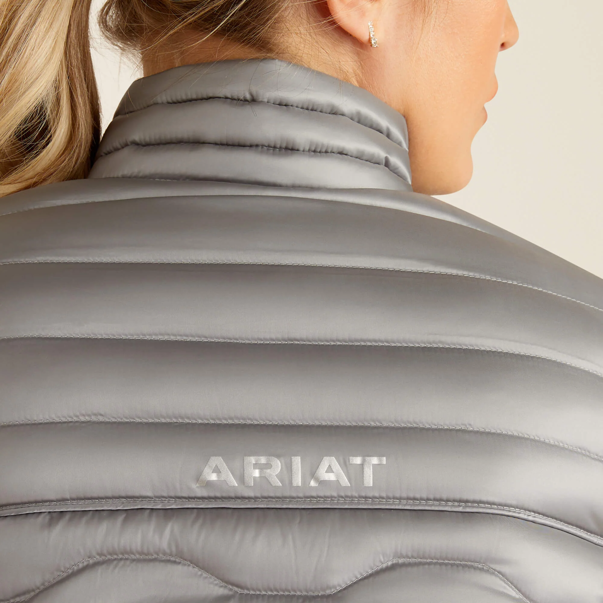 ARIAT Ideal Down Insulated Jacket - Womens - Iridescent Ultimate Grey - Image 4