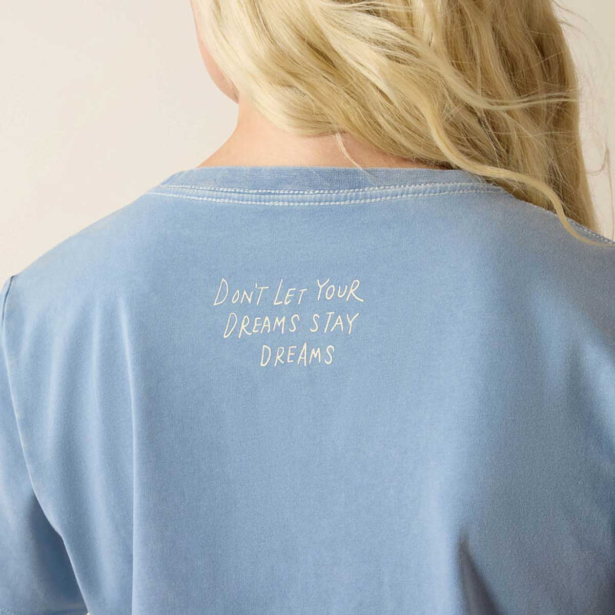 ARIAT Lucky Dreams T-Shirt - Womens - Ashleigh Blue - Image 4