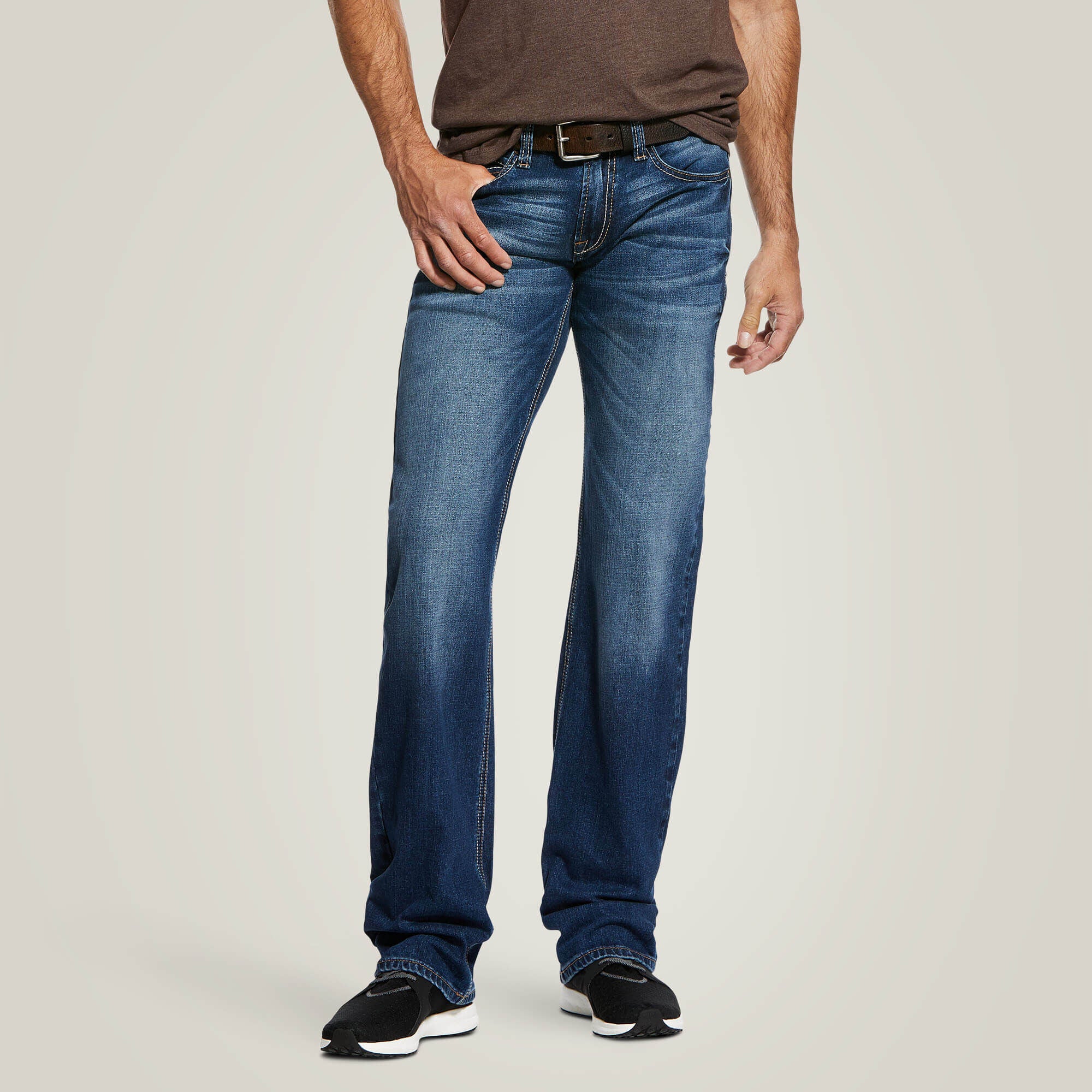 ARIAT M7 Rocker Stretch Nassau Denim Jeans - Men's Straight Leg - Summit Dark Wash