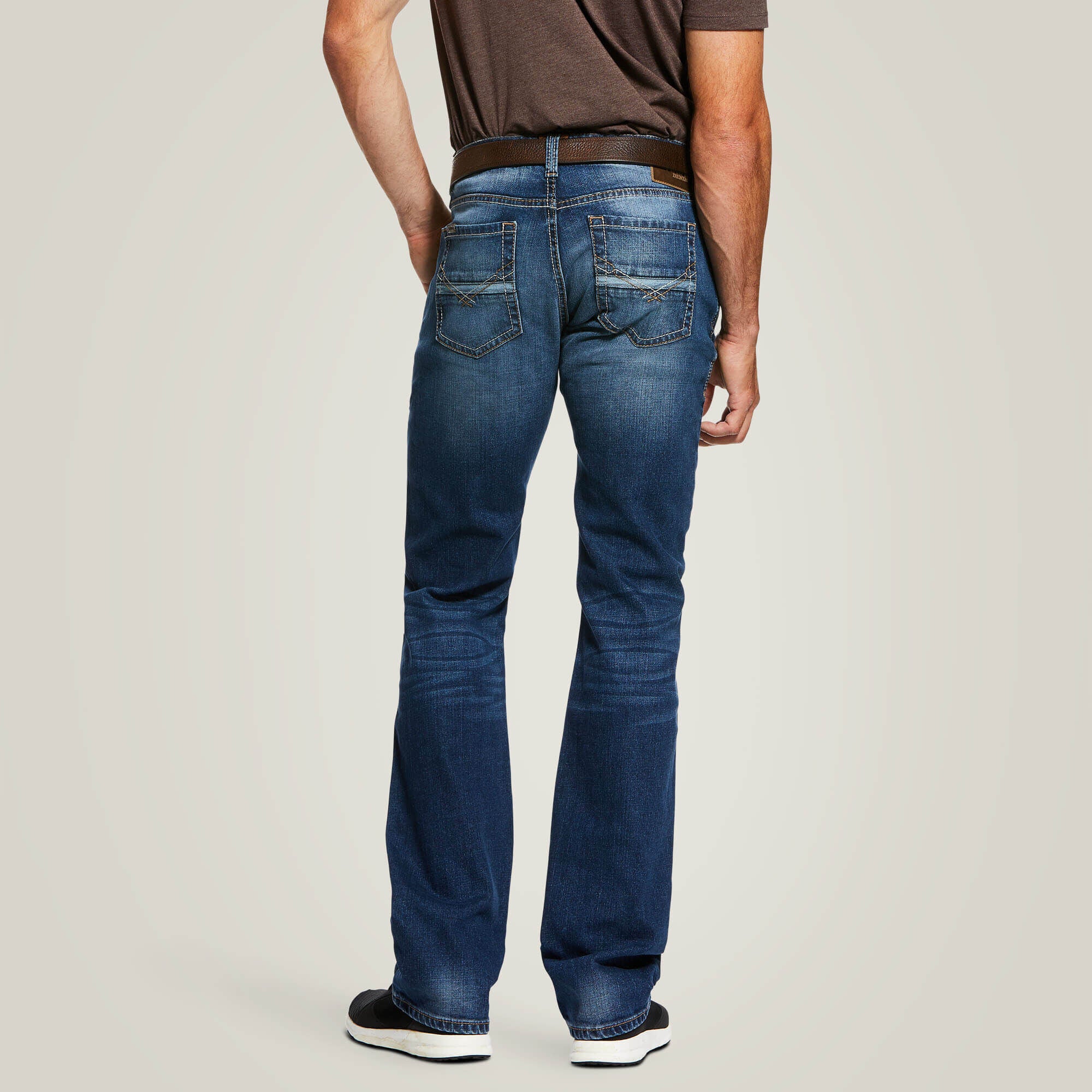ARIAT M7 Rocker Stretch Nassau Denim Jeans - Men's Straight Leg - Summit Dark Wash - Image 3