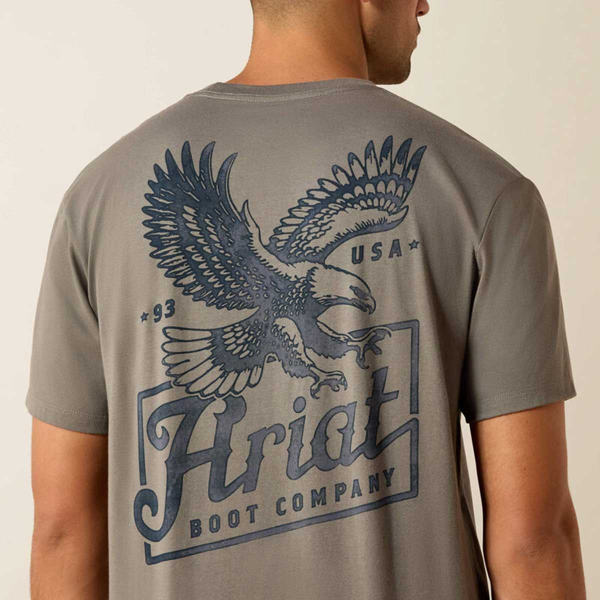 ARIAT Paintriot Classic Fit T-Shirt - Mens - Smoked Pearl - Image 4