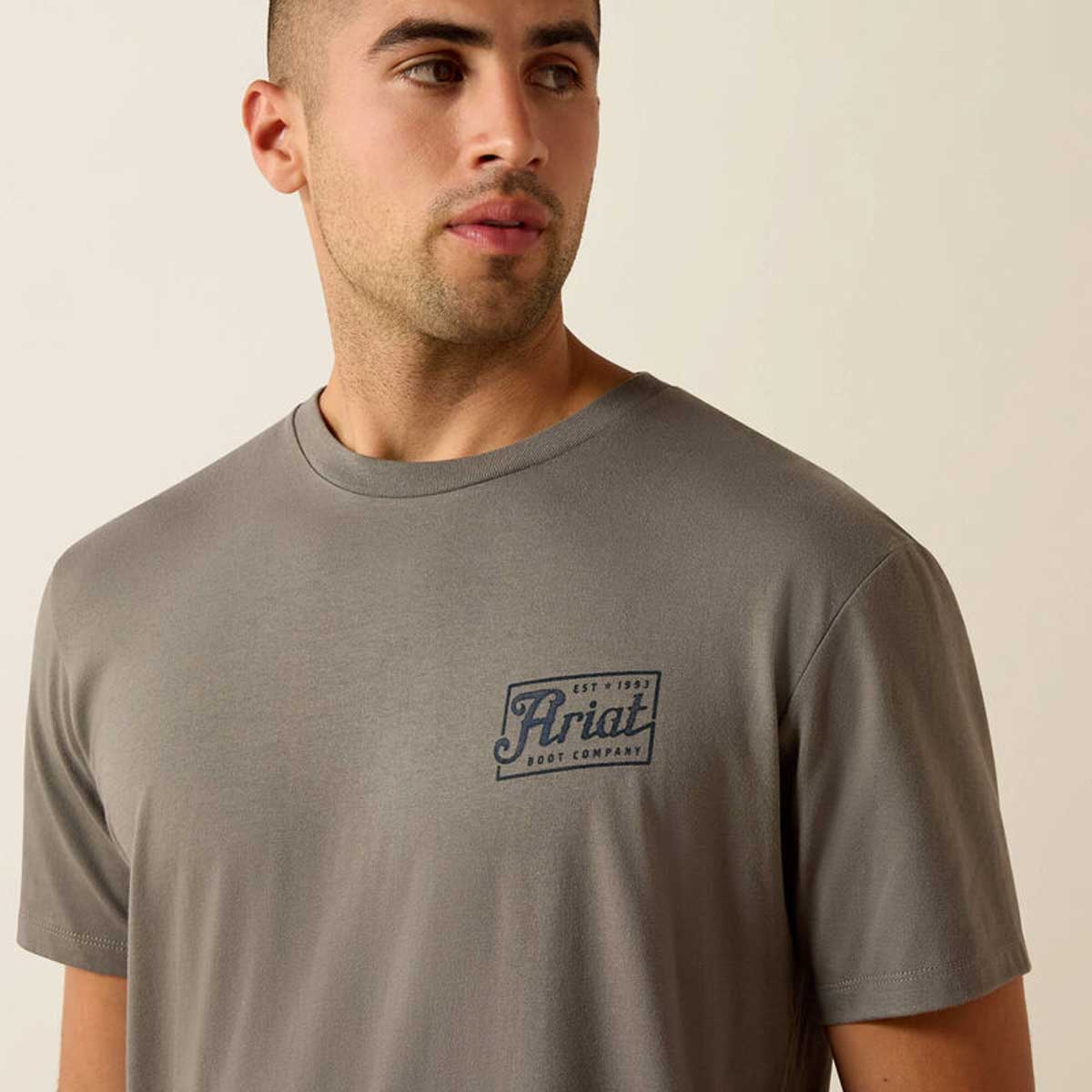 ARIAT Paintriot Classic Fit T-Shirt - Mens - Smoked Pearl - Image 5