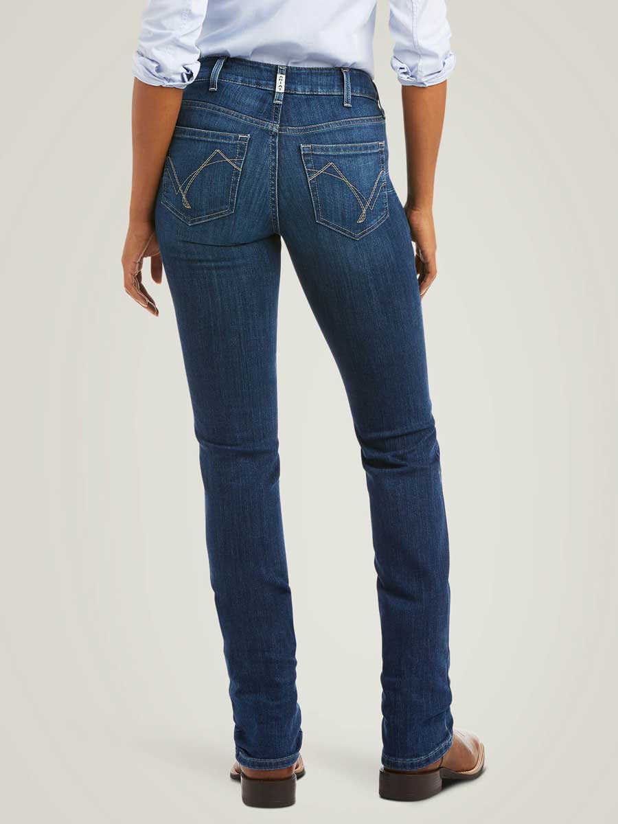 ARIAT R.E.A.L Perfect Rise Abby Straight Jeans - Women's - Mackenzie Blue - Image 2