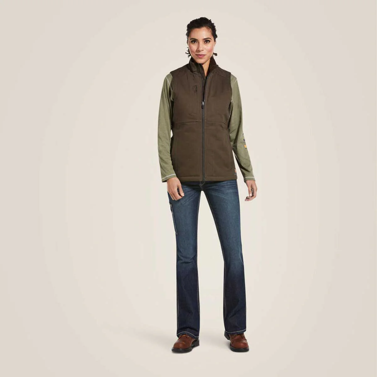 ARIAT Rebar DuraCanvas Insulated Gilet - Womens - Wren - Image 5