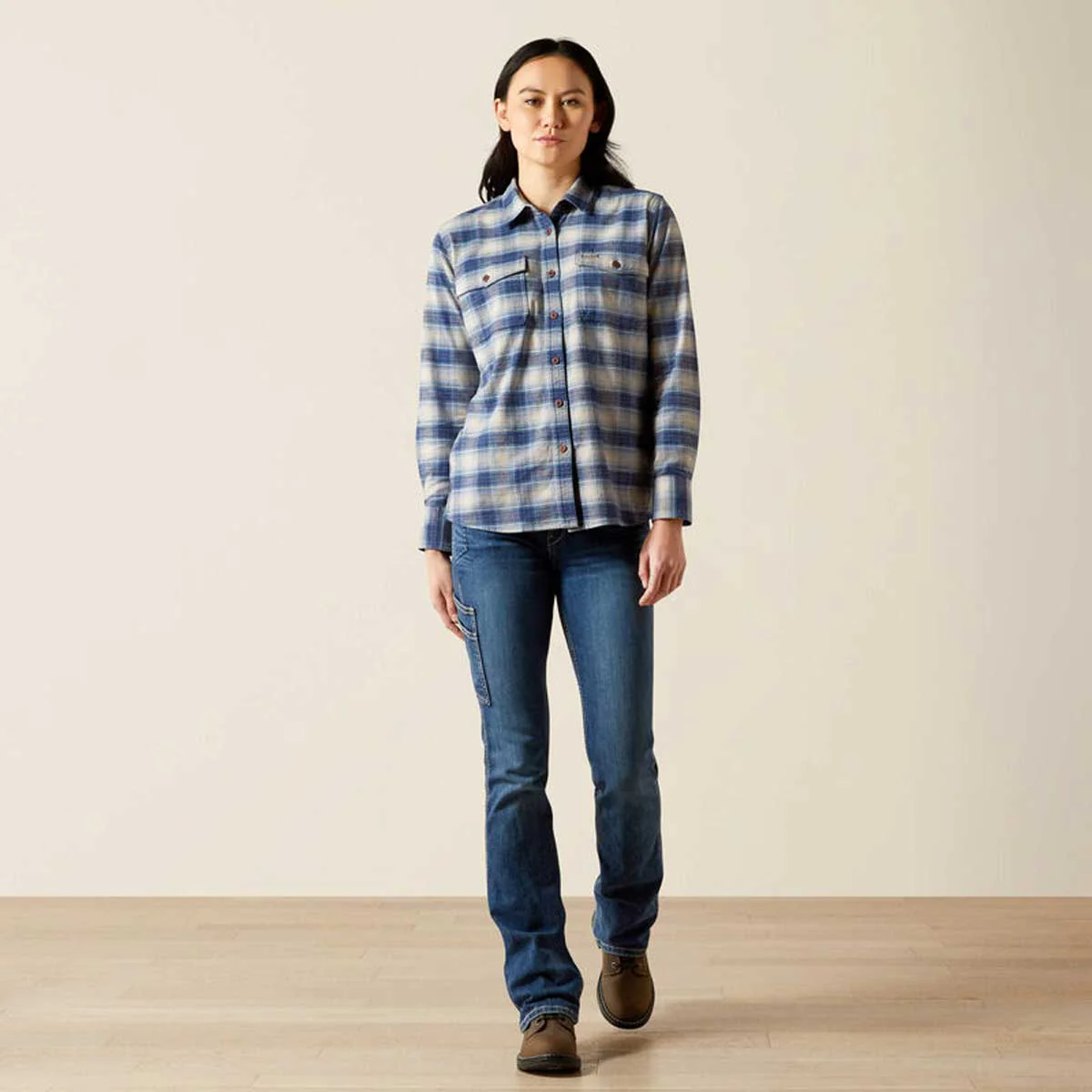 ARIAT Rebar DuraStretch Work Shirt - Womens - Navy - Image 3