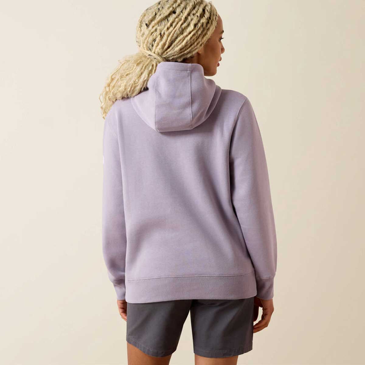 ARIAT Rebar Lightweight Logo Half-Zip Hoodie - Womens - Purple Ash / Thistle - Image 2