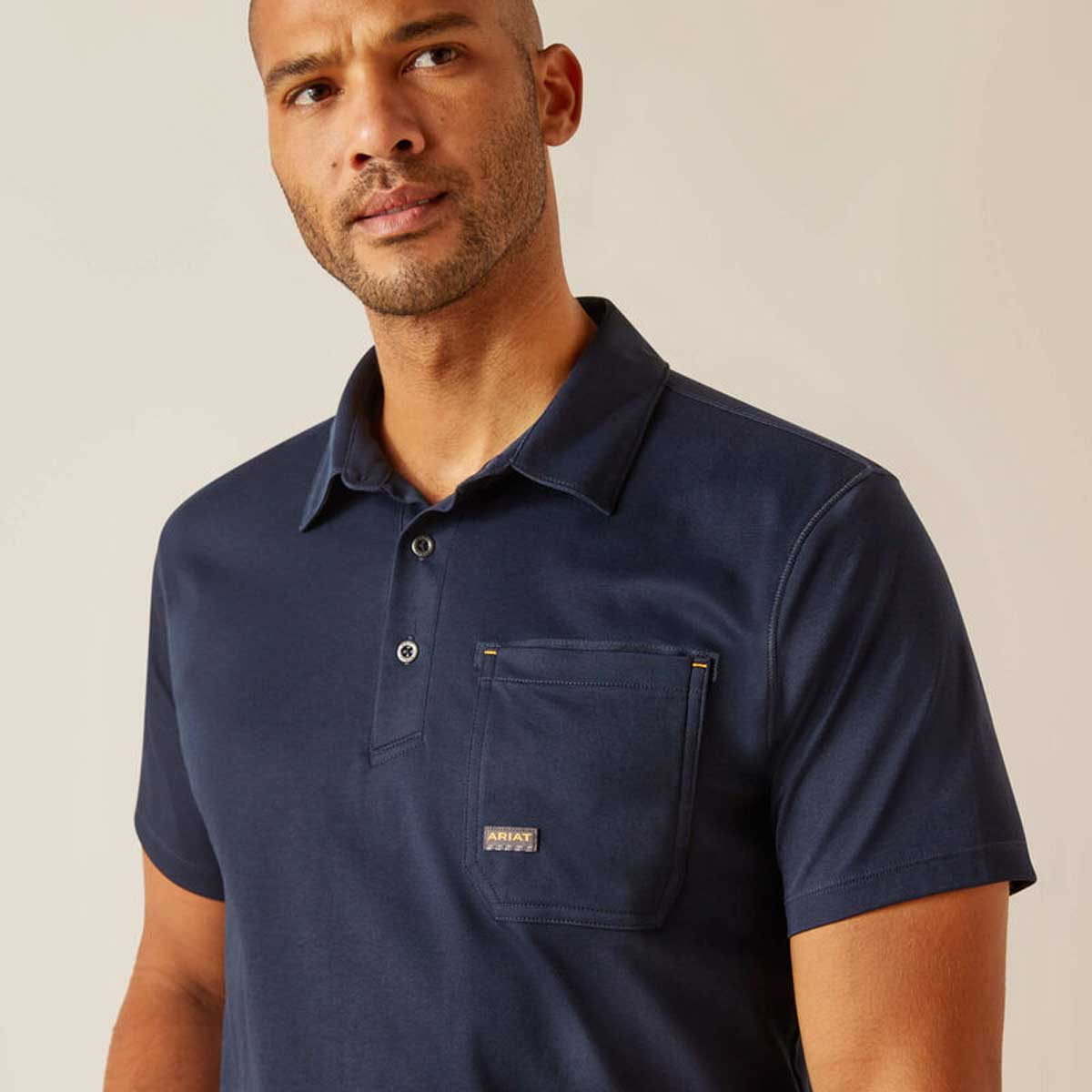 ARIAT Rebar Polo Shirt - Mens - Navy - Image 4