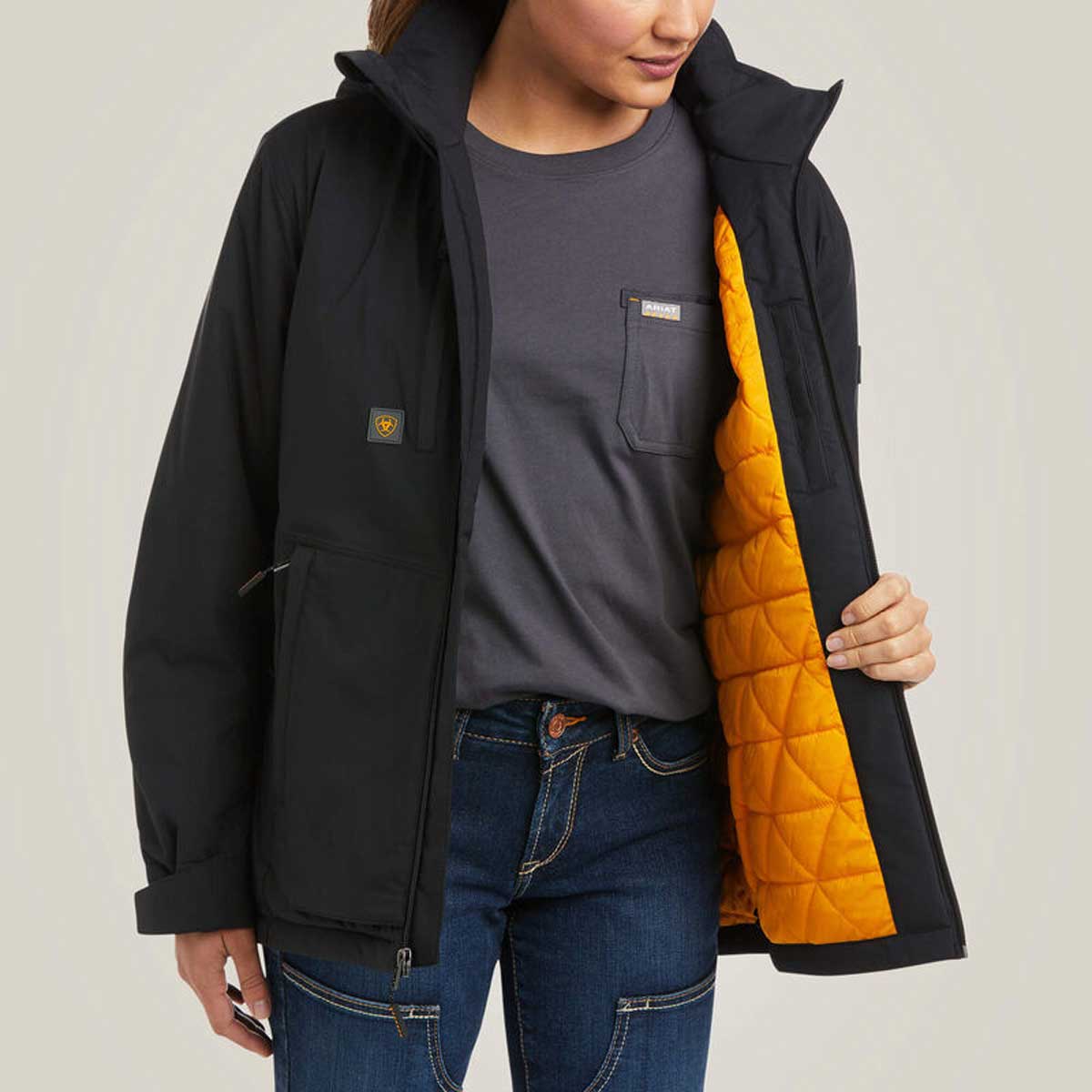 ARIAT Rebar Storm Fighter II Waterproof Jacket - Womens - Black - Image 4