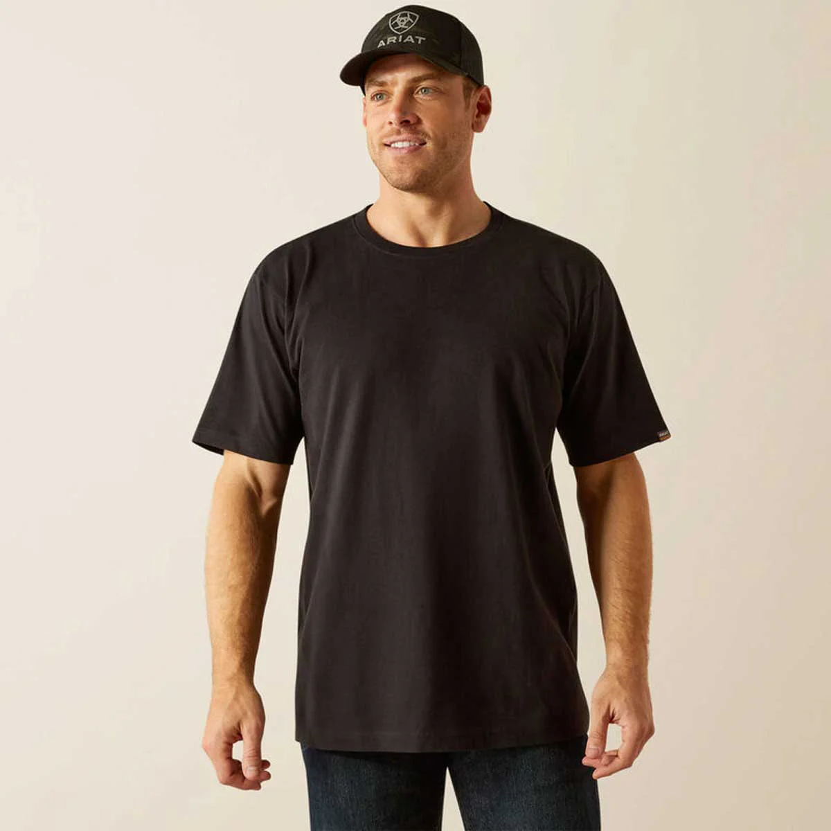 ARIAT Rebar Strong Cotton T-Shirt - Mens - Black