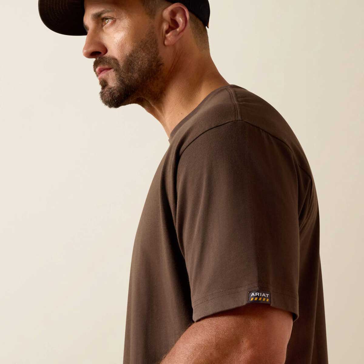 ARIAT Rebar Strong Cotton T-Shirt - Mens - Wren - Image 4