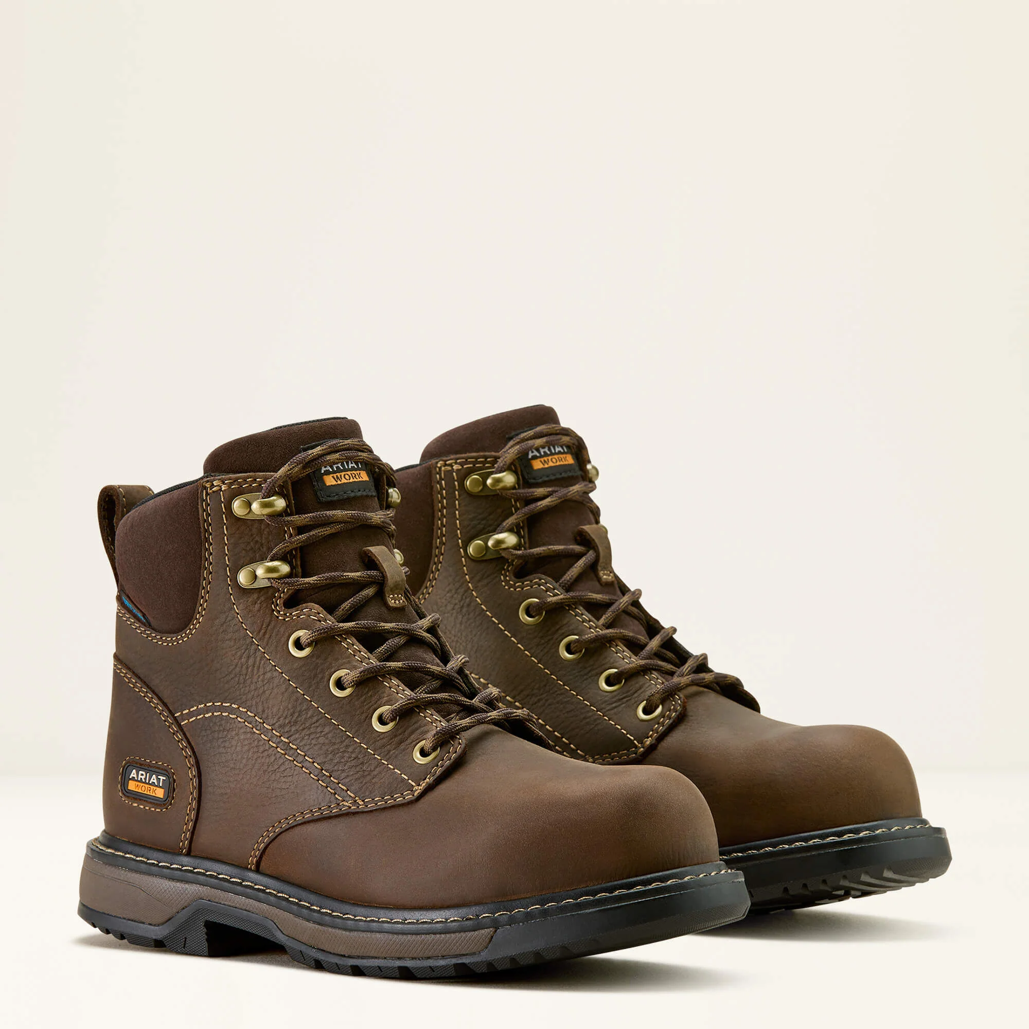 ARIAT Riveter 6" Waterproof Work Boots – Women's Composite Toe – Dark Brown - Image 8