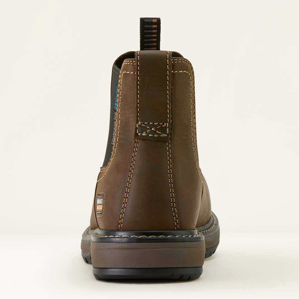 ARIAT Riveter Chelsea Waterproof Work Boots – Women's Composite Toe – Dark Brown - Image 6