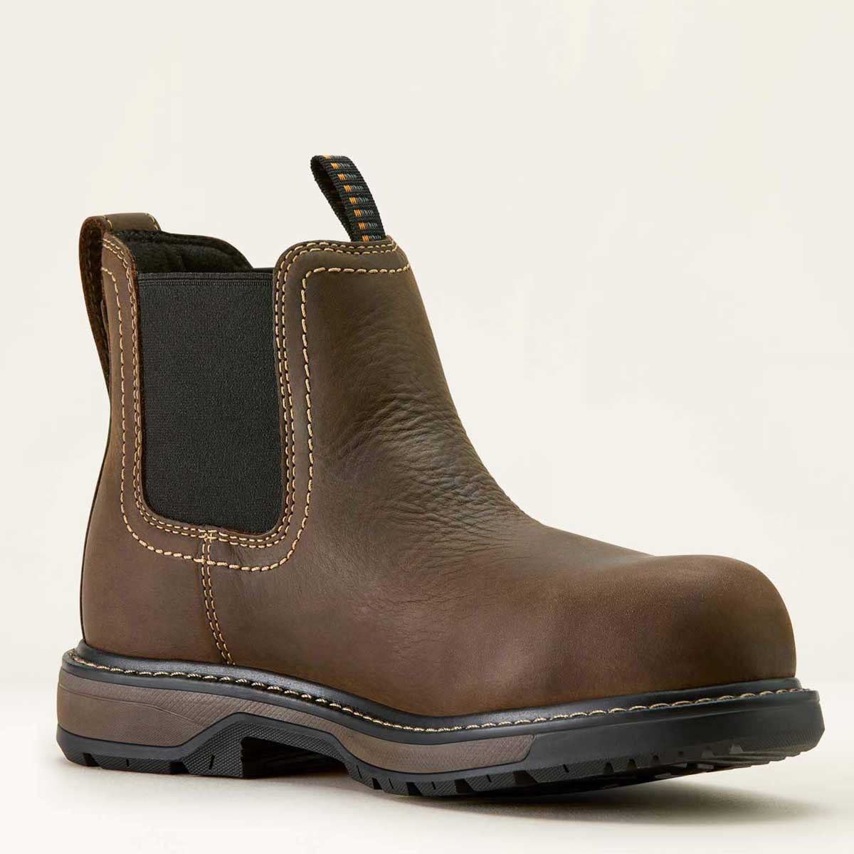 ARIAT Riveter Chelsea Waterproof Work Boots – Women's Composite Toe – Dark Brown - Image 7