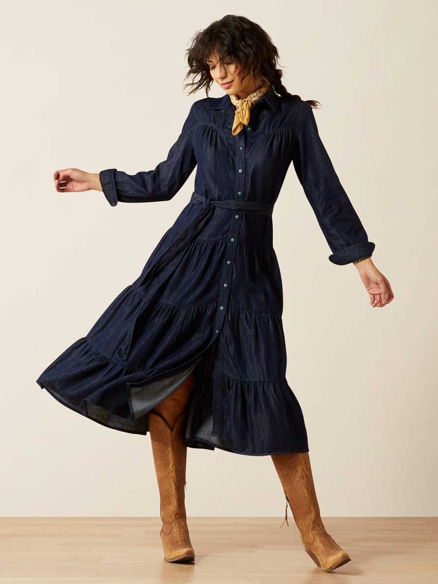 ARIAT Sahara Dress - Women's - Navy Rinse - Image 3
