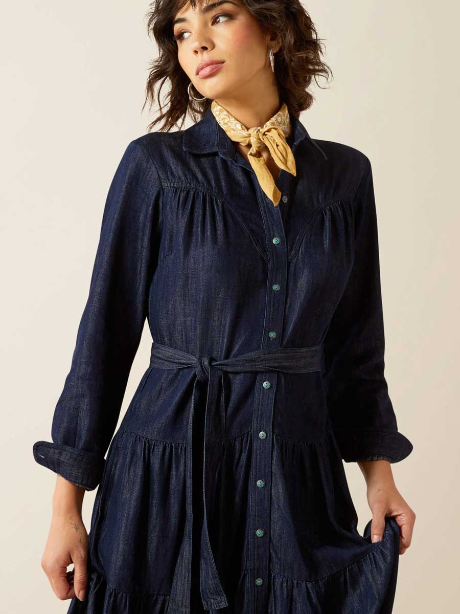 ARIAT Sahara Dress - Women's - Navy Rinse - Image 5