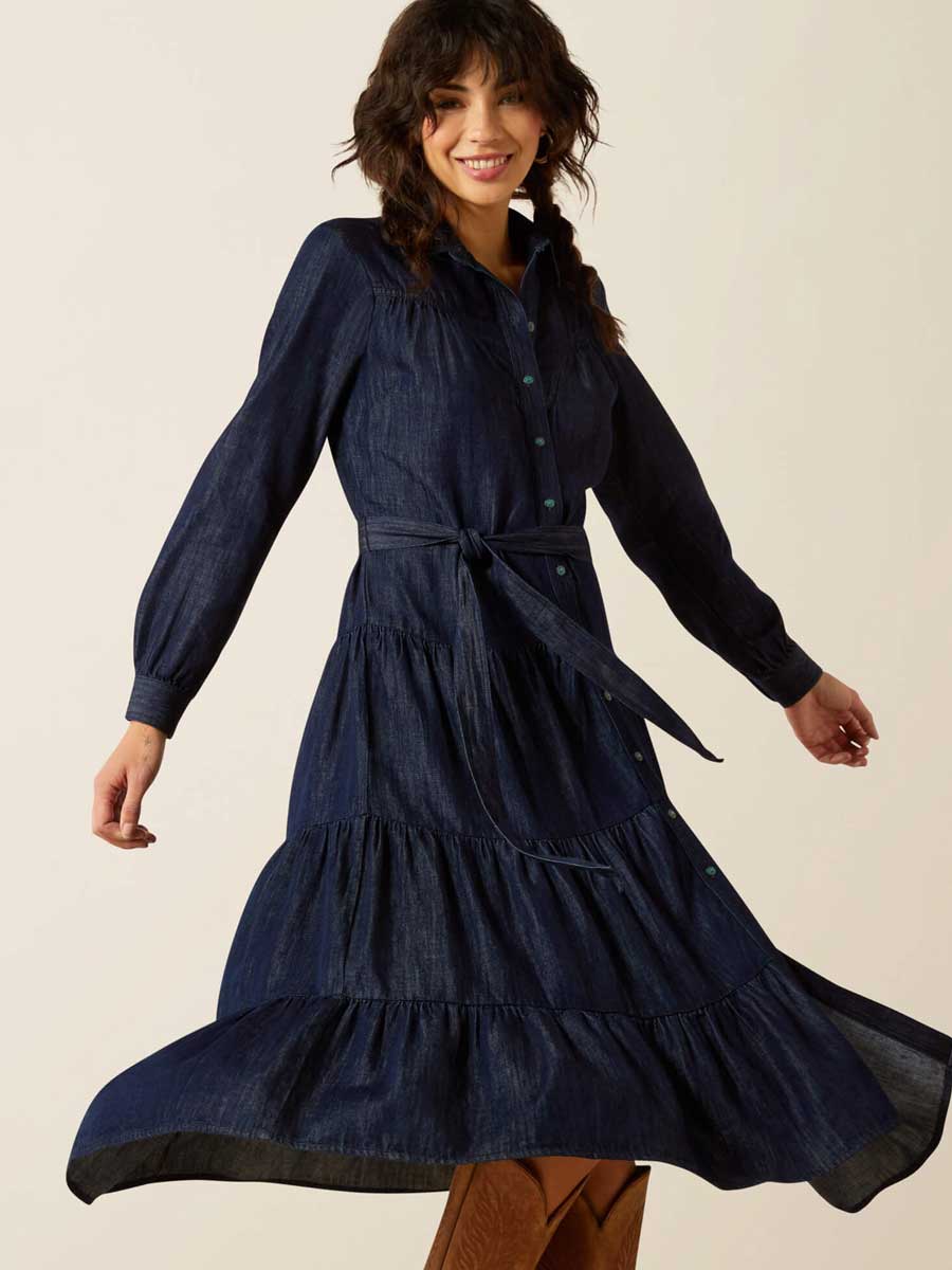 ARIAT Sahara Dress - Women's - Navy Rinse - Image 6