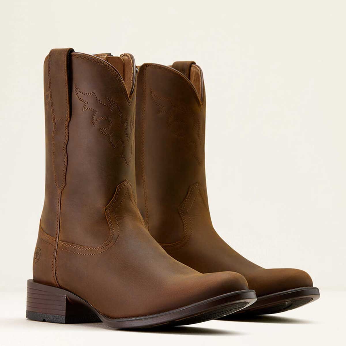 ARIAT Sonoro Roper Toe Western Cowboy Boots - Mens - Distressed Brown - Image 7