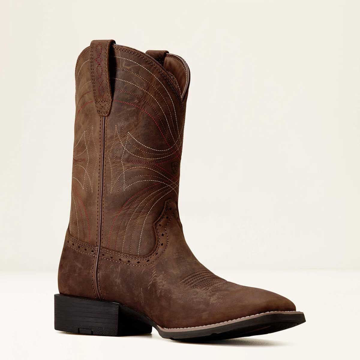 ARIAT Sport Wide Square Toe Western Boot - Mens - Distressed Brown - Image 7