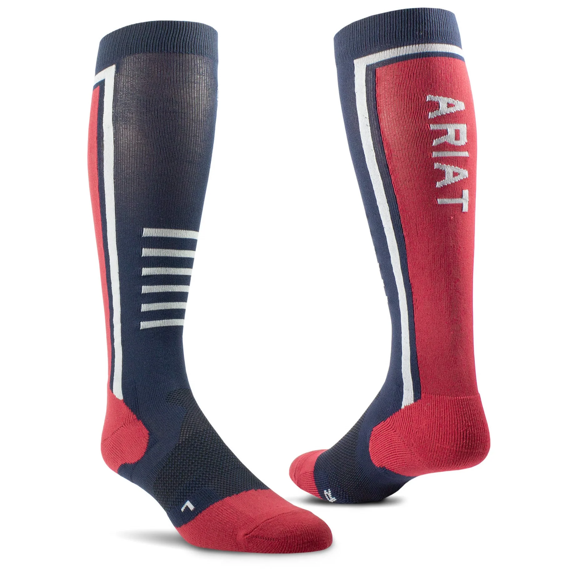 ARIAT TEK Slimline Performance Socks - Navy/Red