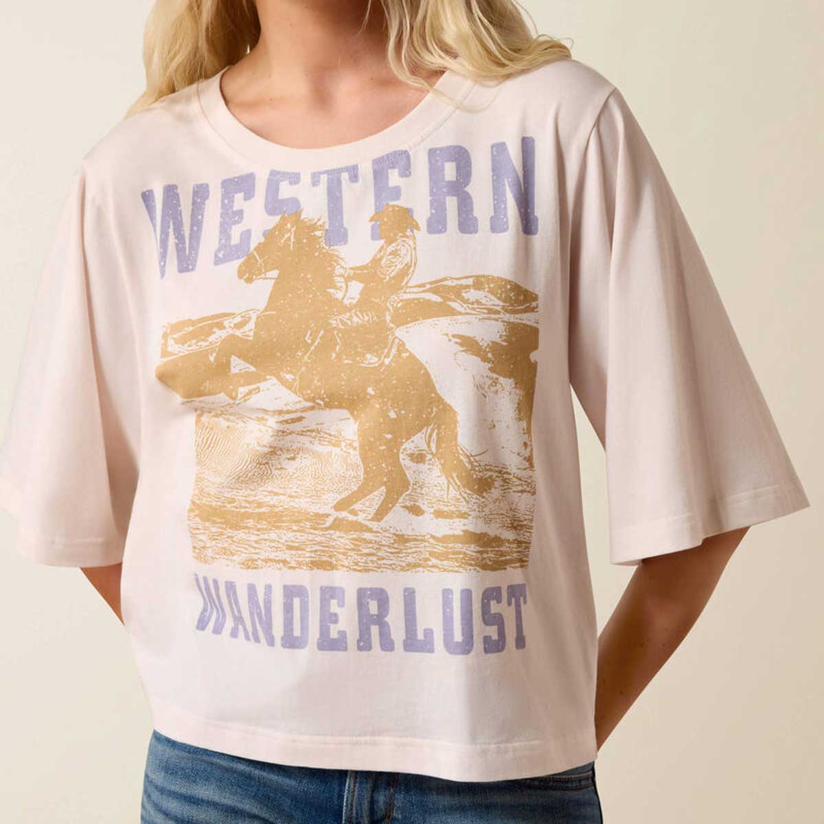 ARIAT Western Wanderlust T-Shirt - Womens - Sea Salt - Image 4
