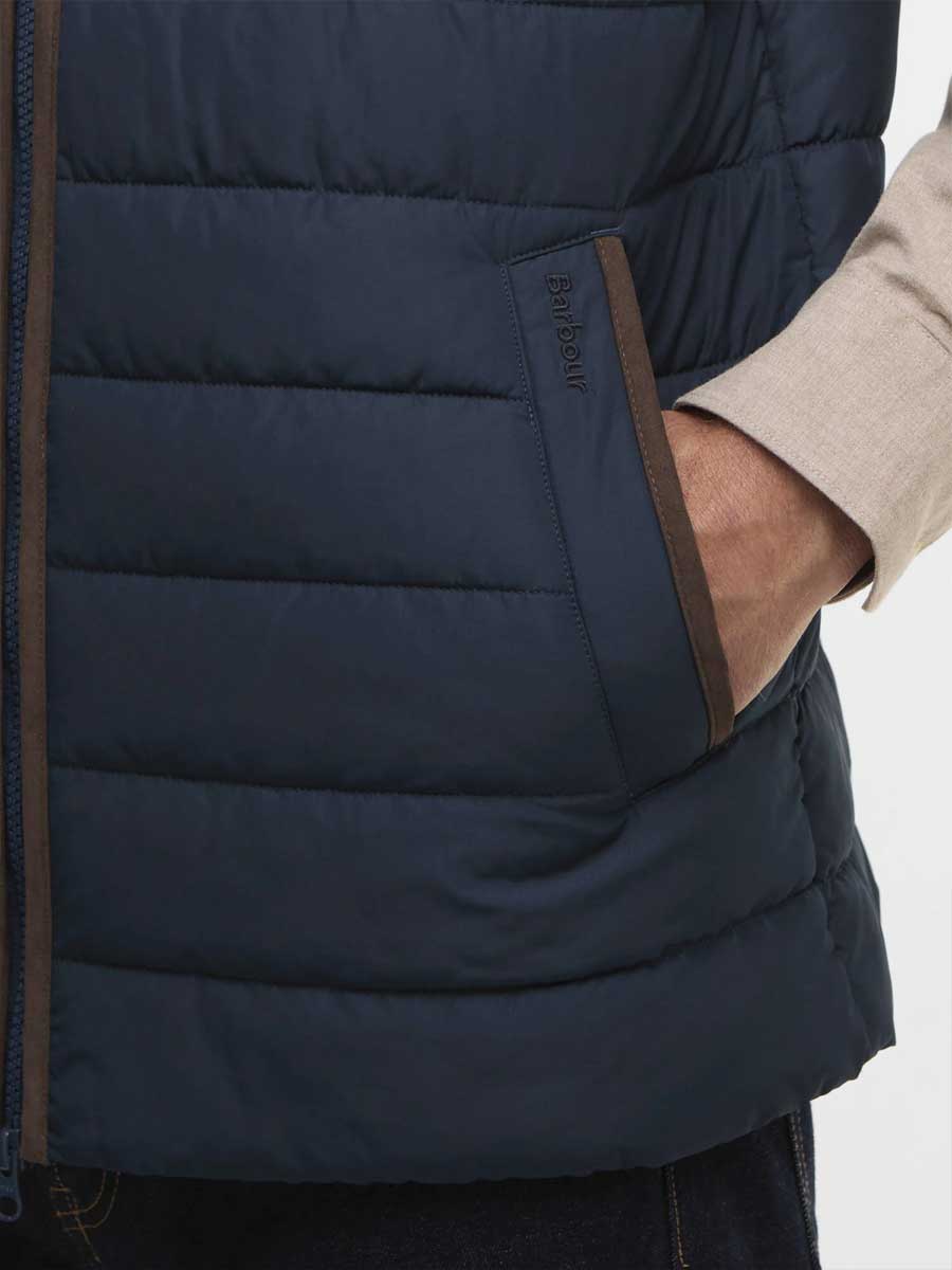 BARBOUR Broughton Quilted Gilet - Mens - Navy - Image 7
