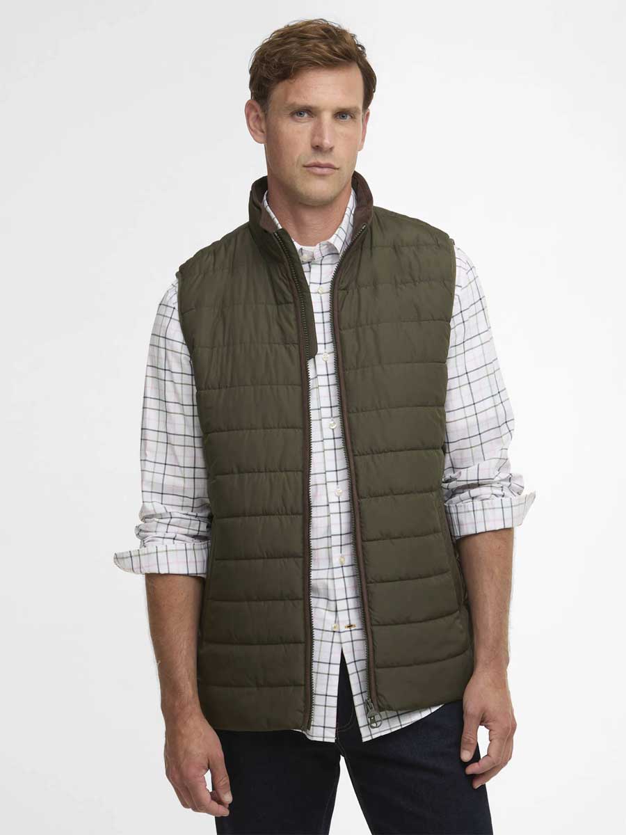 BARBOUR Broughton Quilted Gilet - Mens - Olive