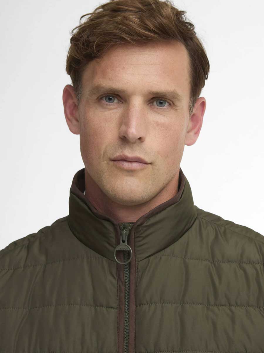 BARBOUR Broughton Quilted Gilet - Mens - Olive - Image 5